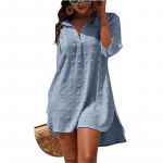 Sifonkist žakaarmassist vaba vabaaja s&auml;rkkleit naistele, valged mustad sundressid L must