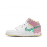 Air Jordan 1 Mid SE GS J&auml;&auml;tis Laste tossud Valge Arctic-Punch Bleek-Vanill DD1666-100 37.5