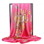 Kvaliteetsed luksuslikud siidist sallid peapael Sallid kaelasall naistele kett siidist sall naiste dekoratiivne sall 90*90cm punane