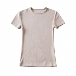 Suvine vabaaja naiste Skinny Fit T-s&auml;rk Tihe l&uuml;hikeste varrukatega O-kaelusega T-s&auml;rk Basic Solid Crop Tops T-s&auml;rk S beež