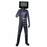 Skibidi WC kost&uuml;&uuml;mim&auml;ng Cosplay K&otilde;lar Mees TV Mees Body Jumpsuit mask Cosplay Halloweeni Kost&uuml;&uuml;mid Meestele Lapsed 130