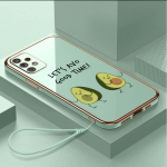 Luksuslik kaetud TPU telefoni&uuml;mbris koos kaelapaelaga Samsung Galaxy A04 A05s A13 A14 A24 A54 A34 Note20 S23 Ultra &uuml;mbristele A38 Maitsev avokaado kate Samsung Galaxy Note10 Pro