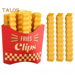 12 tk/komplekti friikartulite tihendusklamber koos k&uuml;lmiku magnetkarbiga Pika toidu s&auml;ilitamine suupistete leivahoidja Sulgemisklambriga tihendusklamber K&ouml;&ouml;gitarbed kollane