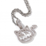 Euroopa ja Ameerika uus multikas Little Devil ripats, vasest inkrusteeritud tsirkoonist moem&uuml;&uuml;ja isikup&auml;rastatud hip-hop kaelakee kampsun kett