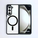 Samsung Galaxy Z Fold 5 4 Fold5 Magsafe'i &uuml;mbrisele, l&auml;bipaistev kokkupandav p&otilde;rutuskindel juhtmevaba laadimine, magnetiline k&otilde;va p&otilde;rutuskindel kate for Galaxy Z Fold 4 must