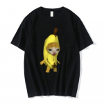 Crying Banana Cat Dad Mom Meme Print T-s&auml;rk Funny Cute Cat Kawaii Hipster Streetwear T-s&auml;rk Unisex naiste suures suuruses tops T-s&auml;rgid L