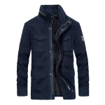 S&otilde;jav&auml;ejope Meeste Kvaliteetne S&uuml;gistalve V&auml;lisriided Puuvillane Cargo Multi-Pocket Mid-Long mantlid Meeste Campera XXXXL black