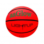 Pimedas helendav korvpall teismeline poiss helendav punane korvpall s&uuml;ttib LED &ouml;&ouml;palli m&auml;nguasjam&auml;ngud lastele vidin oranž