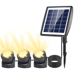 LED p&auml;ikeseenergia kohtvalgustid veekindlad p&auml;ikeseenergial t&ouml;&ouml;tav aiatiigivalgusti soe valge muru tagaaia valgustus Warm White must