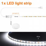 Kahekihiline vasest FPCB 12V LED-ribavalgusti 2835 120LED/M lint, l&auml;bistav puidust puutetundlik dimmer DIY riiul kapi kapi valgustus 1M