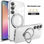 Plating Ring Pehme l&auml;bipaistev &uuml;mbris Samsung Galaxy A55 A54 A15 A05S A04S A14 S23 S24 Xiaomi Redmi Note 12 iPhone 15 14 13 12 11 Pro Max jaoks Magsafe'i kaane jaoks For Samsung Galaxy A55 5G lilla