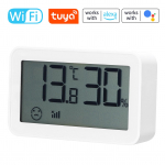 Tuya BT digitaalne sisetermomeetri h&uuml;gromeeter, kodune t&auml;pne temperatuuriniiskusm&otilde;&otilde;dik koos BT valge