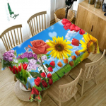 Kohandatav ilus lilleline laudlina tolmukindel pestav riie, paks ristk&uuml;likukujuline ja &uuml;marlaudlina pulmadeks 40 X 40CM