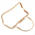 Handbag Metal Flowers Retro Carved clasp Clutch Handle crafts