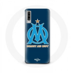 Coque pour Samsung Galaxy A50 Olympique de marseille OM logo bleu