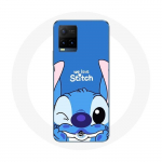 Coque pour Vivo Y21s 2021 / Y21 2021 Stitch mignon fond bleu