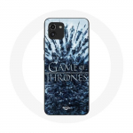 Coque pour Samsung Galaxy A03 Game of Thrones saison 8 Episode 1 Le Tr&ocirc;ne de Fer Personnages logo Gris