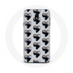 &Uuml;mbris Samsung Galaxy S5 mustade s&uuml;damete taustal