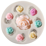 Mini roosi&otilde;ie silikoonvorm kommid savi&scaron;okolaadist Gumpaste vormifondist koogi kaunistamise t&ouml;&ouml;riistad