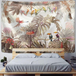 Gobel&auml;&auml;n Plant Series Prinditud Kodu Rippkangas Seinaripp Rannar&auml;tik Rannatekk 150x130cm