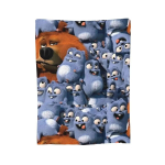 Naljakas Grizzy ja Lemmings multifilmitegelase tekk Flanell-tekk voodi kate Elutoa piknikureisi kodudiivan 75x100cm 30x40in