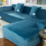 Uued sametkanga diivanikatted elutuppa Venivad pehmed diivanikatted K&otilde;rge kvaliteediga 1/2/3/4 kohalised Kaasaegsed tugitoolikatted koduks 90cm*140cm blue