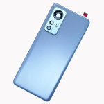 Tagaklaasist kate Xiaomi 12 5G jaoks, tagaukse vahetus, aku, tagumine korpuse kate Mi Mi12 Twelve koos kaamera objektiiviga Original-Blue
