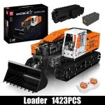 Mould King 17054 Technical Car Building Block The APP&RC Motorized Gopher Loader Model Assembly Truck Brick Kids Christmas Gift gray