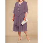 Naiste kleidid &Scaron;ifoonist suures suuruses kleidid Mum Beach Pulmakleidid Emadep&auml;eva kingikleidid L lilla