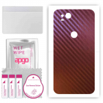 apgo skin sticker film foil vinyl for the BACK compatible with Google Pixel 2, scratch-resistant, easy to install - Carbon Chameleon CAKA5
