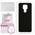 apgo Protective Skin Sticker for the back compatible with Motorola Moto E7 Plus, Wrap Film, Foil, Vinyl - Pattern Matrix