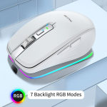 Bluetoothi ​​juhtmeta hiir USB arvutihiir m&auml;ngija RGB helendav vaikne ergonoomiline hiir 2400 DPI optiline hiir arvutim&auml;nguri s&uuml;learvutile Wireless