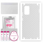 apgo Protective Skin Sticker for the back+sides compatible with Xiaomi Poco M4 Pro 5G, Full Wrap Film, Foil, Vinyl - Pattern Transparent Carbon