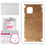 apgo Protective Skin Sticker for the back+sides compatible with Samsung Galaxy A03, Full Wrap Film, Foil, Vinyl - Pattern Rusty Copper