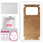 apgo Protective Skin Sticker for the back+sides compatible with Xiaomi Poco C40, Full Wrap Film, Foil, Vinyl - Pattern Rusty Copper