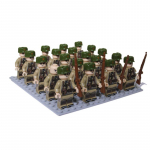 24tk Military Building Doll Troop Square Scene Lastele m&otilde;eldud m&auml;nguasjade komplekt