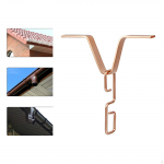 Vihmaketi vihmaveerennide adapteri konks kellatoru allavoolutoru jaoks, vastupidav, roostekindel, v&auml;limine riistvara, Copper Color