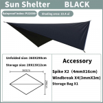 360X290cm varikatus veekindel vari &uuml;likerge aiavarikatus p&auml;ikesevari v&auml;lik&auml;mping Tourist Beach p&auml;ikesevarju 360*290CM pruun