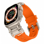 Pehme rihm Apple Watch Ultra 2 1 Rihmaga 49mm 45mm 44mm 42mm Luksuslik kummist k&auml;ev&otilde;ru iWatchi seeria 9 8 7 6 SE 5 tarvikute jaoks 42mm