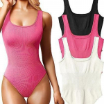 Suvised varrukatega naiste seksikad bodid Vest U-kaelusega Solid Slim Fit Jumpsuit Naiste mood Elegantne vabaaja p&uuml;ksid Kontori Daami m&auml;ngukost&uuml;&uuml;mid 24256 S valge