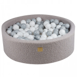 Round Ball Pit MeowBaby&reg; Boucle, hall 90x30 cm