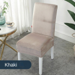 Seemisnahast elastne tooli kate, lihtne ja &uuml;hev&auml;rviline tooli kate, paksendatud sametist koduhotelli tooli kate Chair back high:40-55cm