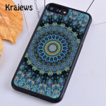 Krajews Mandala Flower Back Telefoni korpuse kate iPhone 14 5 SE 6s 7 8 plus X XR XS 11 12 13 pro max Samsung Galaxy S21 S22ultra jaoks iPhone 6plus