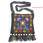 Naised Vintage Tribal Etniline Tai India Boho Tutt Puuvillane Linane &otilde;lakott Tikandid Lilled Gobel&auml;&auml;n Tote Messenger kotid Blue