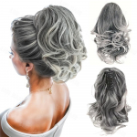 XINRAN Claw Ponytail s&uuml;nteetiline l&uuml;hike lokkis hobusesaba parukas pikendusega klambriga hobusesaba parukas naistele kiireks kandmiseks 25cm