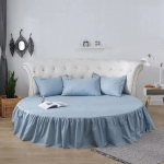 High Grade Pure Cotton Round Bedspread 200cm Round Bed Sheet 100% Cotton Solid Color Bed Skirt No Pillowcase 1pc Sheet 220cm