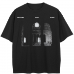 T&auml;nava stiilis kirjadega must T-s&auml;rk puuvillast unisex topid tees suvine l&uuml;hikeste varrukatega T-s&auml;rk M must
