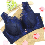 Suured naiste Push Up rinnahoidjad Seksikas pitstikandid rinnahoidja naiste aluspesu 95C tumesinine v&auml;rv