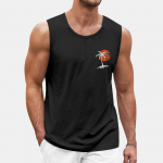 Meeste Summer Surf Beach Tank Top suur vabaaja hingav varrukateta topp vaba tr&uuml;kiga meeste s&auml;rk L must