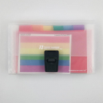 Mini 13 ruudustikuga A6 taskuga kaasaskantav salvestusklamber koos pandlaga Laiendava failikaustaga vikerkaar dokumendikorraldaja rahakoti&uuml;mbris